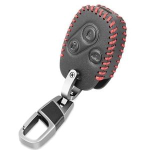 Autosleutel beschermhoes Lederen 2 Knops 3 Knops Car Key Hoesje Shell Remote Fob Cover Voor CR-V Voor Civic Voor Insight SRV FRV Voor Chord 7 Voor Jazz Gr8 150 R Sleutel Shell(3 Button Black)