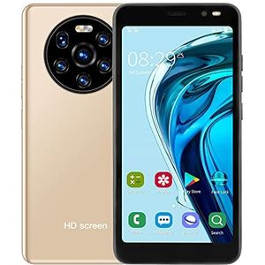 Mate40 Pro Ontgrendelde smartphone- 5.45 Inch HD volledig scherm mobiele telefoon, 512 MB + 4 GB Android telefoon met dubbele camera, Ondersteuning gezichtsherkenning, uitbreidbaar 128 GB(goud)