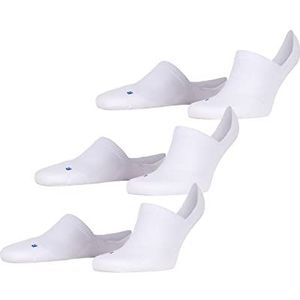 FALKE Cool Kick 3-Pack anatomische pluche zool functioneel garen multipack footies unisex wit - Maat 39-41