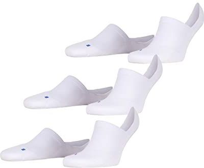 FALKE Cool Kick 3-Pack anatomische pluche zool functioneel garen multipack footies unisex wit - Maat 39-41