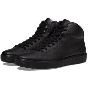 ECCO - Soft 60 Hi Top Sneaker - Zwart - Pebbled Leer