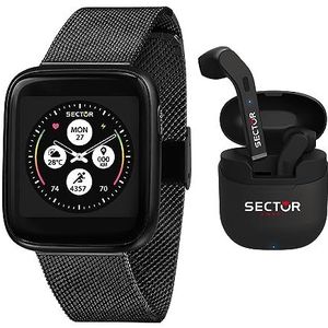 Sector S-04 black men's smartwatch R3253158015 steel Milan mes