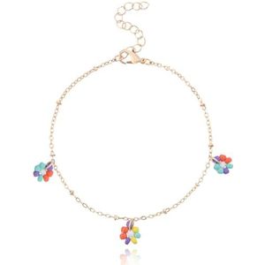 yeeplant Enkelbandje Armband Verstelbare Kleine Bloem: Sieraden Enkelfeest Dame Trendy Lichtgewicht Voet Strand Enkelbandje Sierlijke Ketting, Eén maat, legering