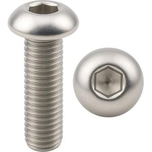 Roestvrijstalen schroef M10 x 50 mm lenskop BTR Ø 10 x 50 mm | Cilinderschroef M10 x 50 mm BHC binnenzeskant (inbussleutel) | roestvrij staal A2-70 (V2A/304) | DIN ISO 7380-1: 10 stuks ProRaje