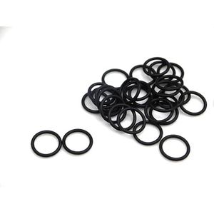 Rubberen ringen Afdichtingsring, 50 stuks NBR O-ring afdichtingspakking, CS 1 mm OD 3~80 mm nitrilbutadieenrubber afstandsstuk, ronde vorm zwarte oliebestendigheid ringpakkinglip (Size : OD 16mm ID