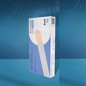 Nagelvijl Wegwerp Wit papmAm (Soft Foam Layer) op een Houten Basis Manicure Pedicure Staleks Expert 20 100/150/180/240grit (25 stuks) (180 grit)