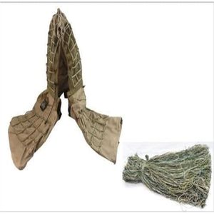 Sniper Camouflage Combat Ghillie Suit Foundation Outdoor Schieten Jacht DIY Ghillie Jas Set Met Garen (Kleur: Khaki Jungle, Maat: One size)