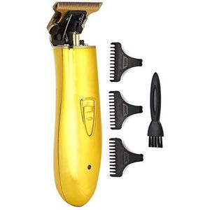 Elektrische herenhaartrimmer, krachtige oliekop-tondeuse, draadloze haarstyling Kapper Kapsel- en verzorgingsset Oplaadbaar - goud