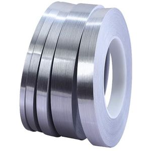 Zelfklevende wand- en lijstafwerking, 50 m PVC-rand for keuken- badkamertegels, veelkleurig, verschillende breedtes(Brushed Silver,W: 0.5cm)