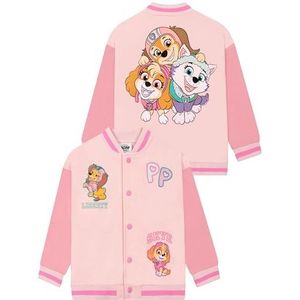 PAW Patrol Bomberjack, Everest en Skye Varsity Jack voor Meisjes, Katoenen Meisjes Jacks, Roze 92