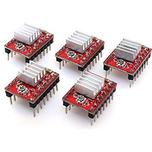 DollaTek 5-delige 3D-printer A4988 Reprap Stepping Stepper Motor Driver Module