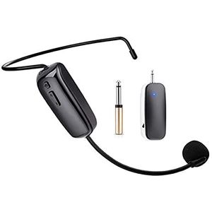 Multifunctionele draadloze microfoon Headset Mic-systeem Headset Handmicrofoon 2 in 1, 165ft bereik Spraakversterker, podiumluidsprekers, PA-systeem, geschikt voor leraar, gids