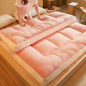ZYDZ Futon matras, super Japanse vloermatras, 10 cm opvouwbare dikke tatami vloermat draagbaar, campingmatras slaapmat vloer lounge bank bed, matrassen futon, 180 x 200 cm