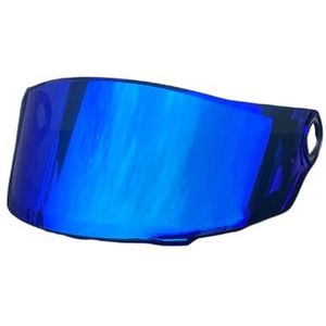 Motorhelm vizier lens, Helmvizier, motorhelmvizier for LS2 FF358 FF396 helmlens windscherm gezichtsscherm uv-bescherming (goud)(Revo Deep Blue)