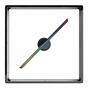 T45 3D Fan Hologram Projector Met Cover Blote Oog Reclame Display Led Sign Holografische Lamp Speler Wifi Afstandsbediening(Gray)