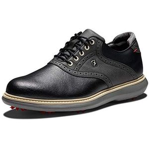 Footjoy Heren Traditions golfschoen, zwart, 44 EU Breed