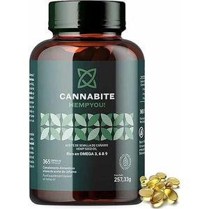 OMEGA 3 6 9 plantaardig 365 capsules | Virgin Hennepzaad Olie (Cannabis Sativa) | Koudgeperste 1e Hennepzaad Olie | Geen toevoegingen | Glutenvrij | Non GMO