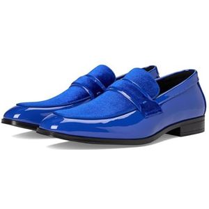 Stacy Adams Spratley Saddle Slip On Herenmocassin, koningsblauw, maat 41