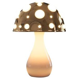 Paddenstoellamp slaapkamer cartoon paddenstoel lamp schattige tafellampen voor slaapkamer nachtlamp paddenstoel decoratie voor huis (grijs 20 x 30 cm)