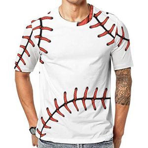 Rode stiksels honkbal mannen Crew T-shirts korte mouw T-shirt Causale atletische zomer tops