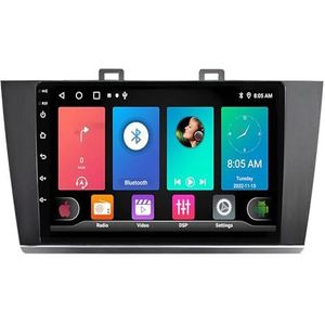 Dubbele DIN Android 14 autoradio voor Subaru Legacy Outback 2015-2018 9 Duim QLED Touch screen-met Draadloze Carplay Android Auto GPS navigatie 4G WiFi Stuurwielbediening achteruitrijcamera(P3 WIFI 4-