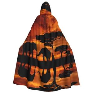 MDATT Halloween Hooded Mantel, Hooded Cape Omkeerbare Vampier Heks Halloween Cosplay Fancy Dress Kostuum Olifant
