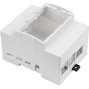for Raspberry Pi 4 Case, DIN Rail ABS Case for Raspberry Pi 4 model B, Large Inner Space, Compatible with Raspbeery Pi Expansion Board PoE HAT (D), RS485 CAN HAT, 2-CH RS485 HAT, PI-FAN-3007
