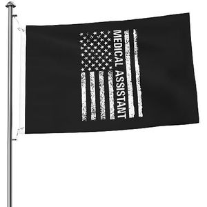 Vlag Usa Vlag Medische Assistent Tuin Vlag Outdoor Outdoor Vlag Aangepaste Tuin Banner Voor Huis, Binnenplaats, Tuin, 90X150Cm