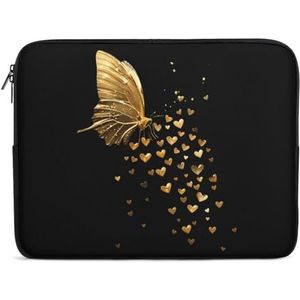 Gouden Vlinder Laptop Sleeve Bag Shockproof Notebook Computer Pocket Tablet Draaghoes