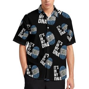 It's In My DNA Guatemala vlag zomer heren shirts casual korte mouw button down blouse strand top met zak S