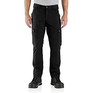 Carhartt Rugged Flex Relaxed Fit Ripstop Cargo Work Utility Pants voor heren, zwart, 36W x 36L