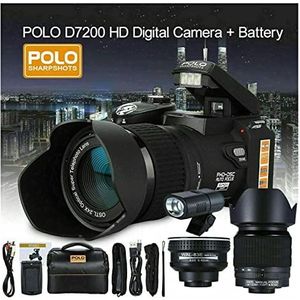 Videocamera Camcorder Videocamera 4K Camcorder D7200 Auto Focus vol HD Digitale camera professionele camera 3 lenzen schakelbare externe flitser Multifunctionele vlogcamera(ADD 32G MEMORY)