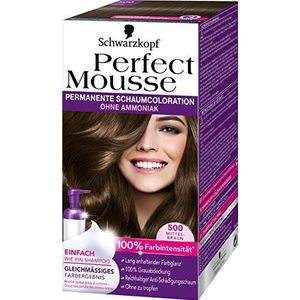 Perfect Mousse Permanente schuimkleuring, 500 middenbruin, 3-pack (3 x 1 stuk)