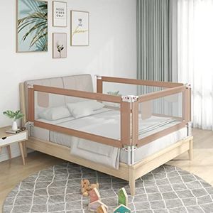 CBLDF Peuter Veiligheid Bed Rail Taupe 140x25 cm Stof