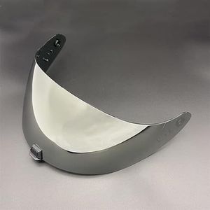 Motorhelm vizier lens, Helmvizier, R420-schild Vervangend helmvizier Hoge sterkte zonneklep Windschermlens Ca-SCO Moto-accessoires (zwart - alleen for gebruik overdag)(Silver-day Use Only)
