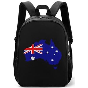 Australië Vlag Kaart Lichtgewicht Rugzak Reizen Laptop Tas Casual Dagrugzak voor Mannen Vrouwen