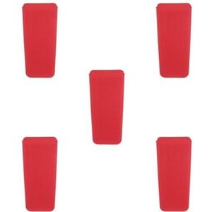 5 Set van Krultang Siliconen Mat Hittebestendige Krultang Pouch Hair Straightener Pad Hot Hair Tool, Rood