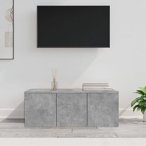 AUUIJKJF Entertainmentcentra & TV-standaards TV-meubel Beton Grijs 80x34x30 cm Engineered Houten Meubels
