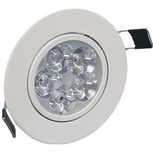 Cirkelvormige dimbare LED-downlight, krachtige ingebedde plafondlamp, AC85V-265V, plafondlamp, binnenverlichting, 1 stuk (kleur: koud wit 6000K, maat: ZILVER_10W NIET DIMBAAR)