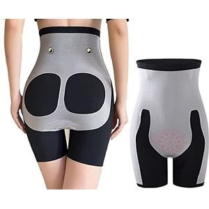 High Waisted Tummy Control Pants, Fiber Restauratie Shaper Ademend Naadloos Lichaam Shaper (Color : Black, Size : M)