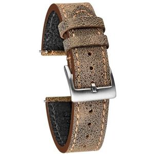 Quick Release lederen horlogebanden Italiaans bruin lederen horlogebandjes 18 mm 20 mm 22 mm (Color : Saddle, Size : 22mm)