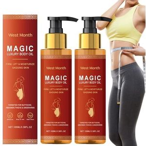 Magical Luxury Body Oil, 100 ml Magic lichaamsolie, Glow Remedy Oil, verstevigt en lift de slappe huid, vermindert fijne lijntjes, verbetert de elasticiteit, snelle absorptie-formule, alle huidtypes