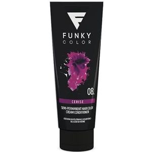 FUNKY COLOR CERISE 08, kleurstof voor semi-permanente haarkleuring, semi-permanente haarkleuring (28 kleuren).