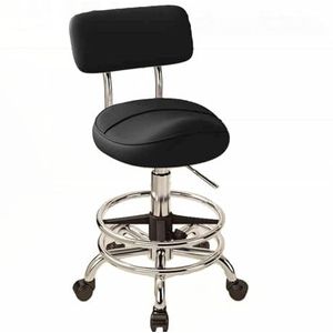JAVPTAV Zadelstoel, zadelkruk stoel met rugleuning/voetsteun, hydraulische rollende draaibare verstelbare kruk stoel, voor salons, spa's, schoonheidsmassage, tandheelkundige klinieken, thuiskantoren