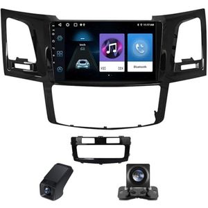 Autoradio geldt voor Toyota Fortuner 1 AN50 AN60 HILUX Revo Vigo 2005-2014 9 inch Touchscreen Navi met Wireless Carplay Android Auto,2DIN Radio Android DSP/RDS Achteruitrijcamera(B,C20)
