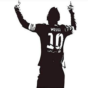 Muursticker Messi Voetbal Voetbal Star Home Kids Decor Messi Silhouet Pvc Muur Voetbal Lovers Muur 57 x 80 cm