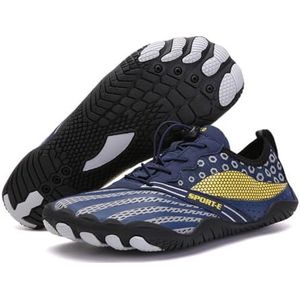 DRULINE Unisex blotevoetenschoenen, sneldrogend, blotevoetenschoenen, badschoenen, trailschoenen voor outdoor, sport, Dive, orthopedische blotevoetenschoenen, Dankelblauw, 45 EU