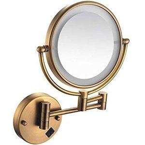 JPKZBCRGM Wandmontage make-up spiegel vergroting ijdelheid spiegel verborgen installatie ijdelheid spiegel 360 vrije rotatie uitschuifbare arm (kleur: #1)