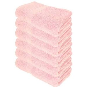 Julie Julsen® Bio handdoekenset, 6 handdoeken in 32 kleuren verkrijgbaar zacht en absorberend babyroze 50x100 cm
