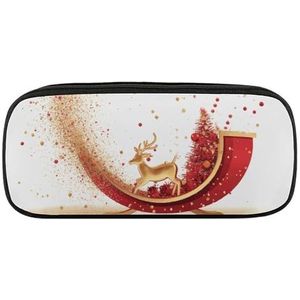 VFMKT Lederen Potlood Tas Waterdichte Leuke Pen Case Reizen Cosmetische Make-up Tas Organizer Pen Houder voor Mannen Vrouwen, Sled, Stijl, Eén maat